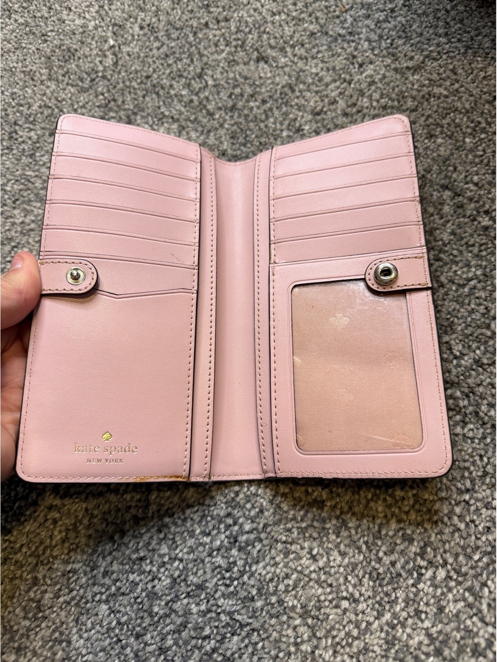 Kate Spade New York Pink Polka Dot Leather Wallet - Picture 3 of 10